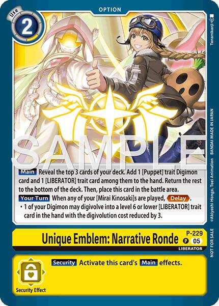 Unique Emblem: Narrative Ronde (Dawn of Liberator Box Topper)