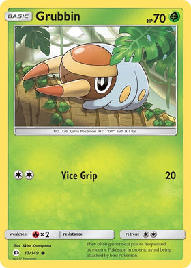Grubbin [13/149] [Sun & Moon Base Set] Reverse Holofoil