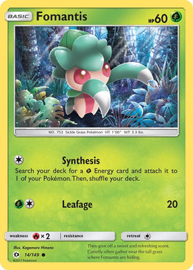 Fomantis [14/149] [Sun & Moon Base Set]