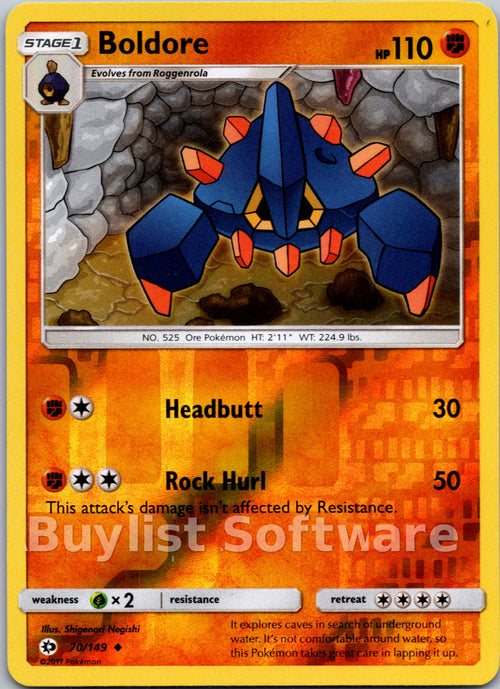 Boldore [70/149] [Sun & Moon Base Set] Reverse Holofoil