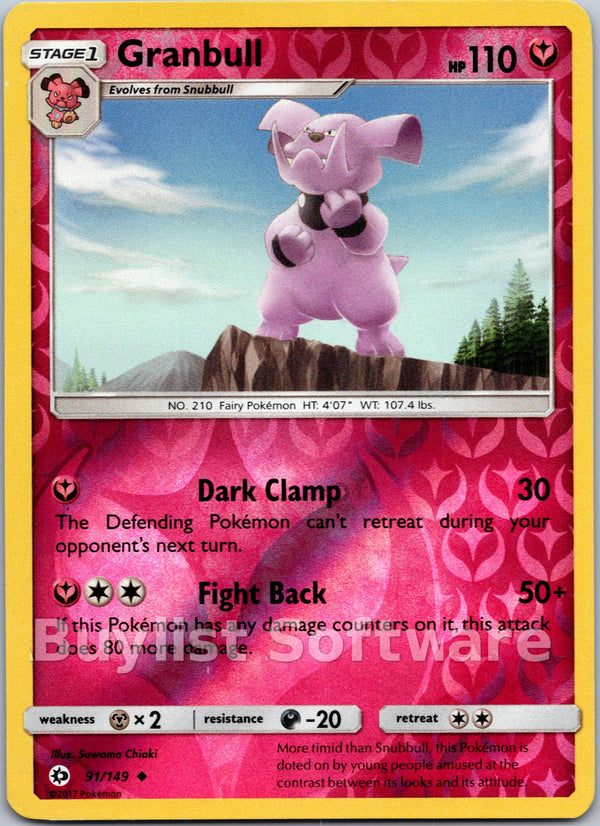 Granbull [91/149] [Sun & Moon Base Set] Reverse Holofoil