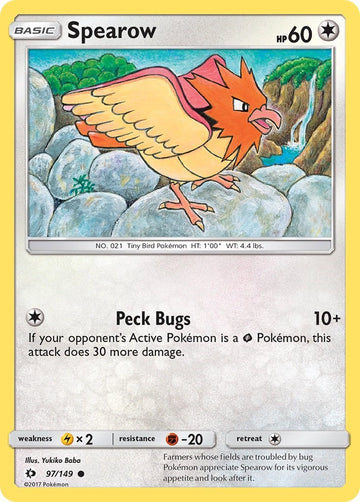 Spearow [97/149] [Sun & Moon Base Set] Reverse Holofoil
