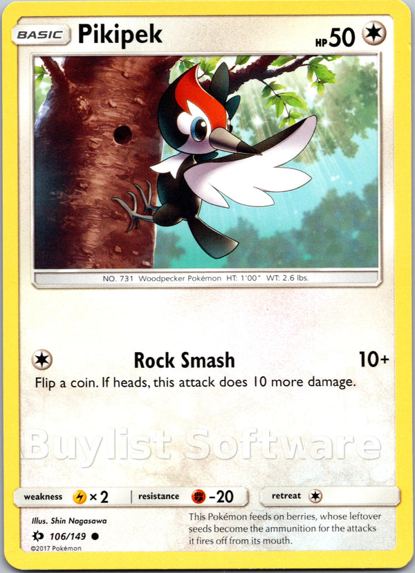 Pikipek [106/149] [Sun & Moon Base Set] Reverse Holofoil