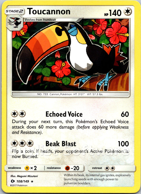Toucannon [108/149] [Sun & Moon Base Set] Reverse Holofoil