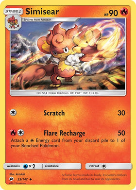 Simisear [23/147] [Burning Shadows] Reverse Holofoil
