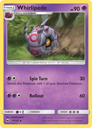 Whirlipede [57/147] [Burning Shadows] Reverse Holofoil