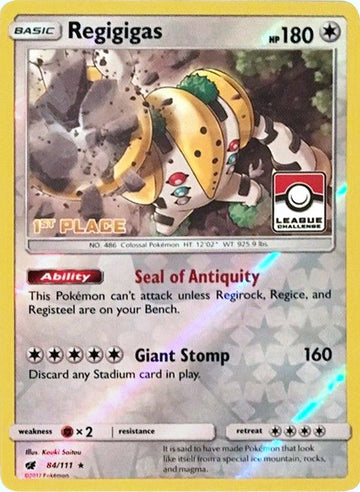 Regigigas (League Challenge) [1st Place] [084/111] [League & Championship Cards] Reverse Holofoil