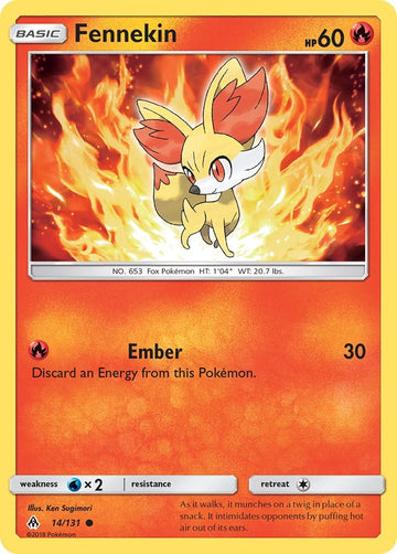 Fennekin (14) [14/131] [Forbidden Light] Reverse Holofoil