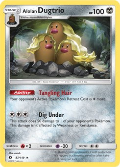 Alolan Dugtrio (Cosmos Holo) [087/149] [Blister Exclusives] Holofoil