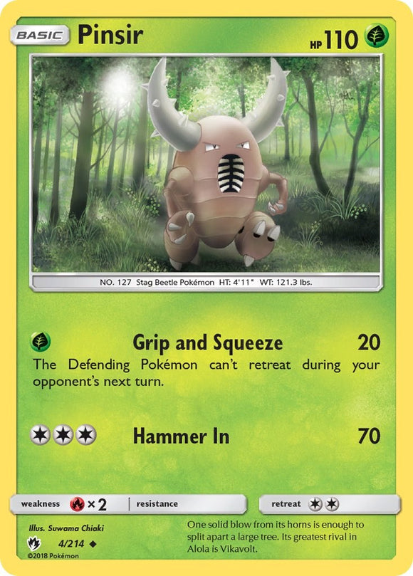 Pinsir [4/214] [Lost Thunder] Reverse Holofoil