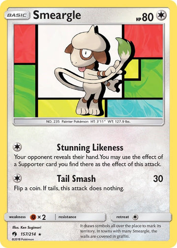 Smeargle [157/214] [Lost Thunder] Reverse Holofoil