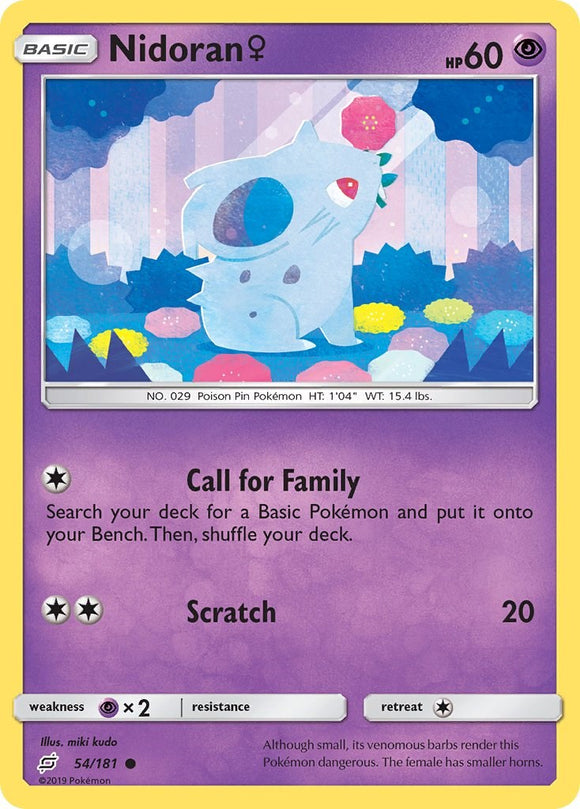 Nidoran F [54/181] [Team Up] Reverse Holofoil