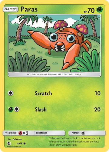 Paras [4/68] [Hidden Fates] Reverse Holofoil