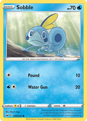 Sobble [055/202] [Sword & Shield Base Set] Reverse Holofoil
