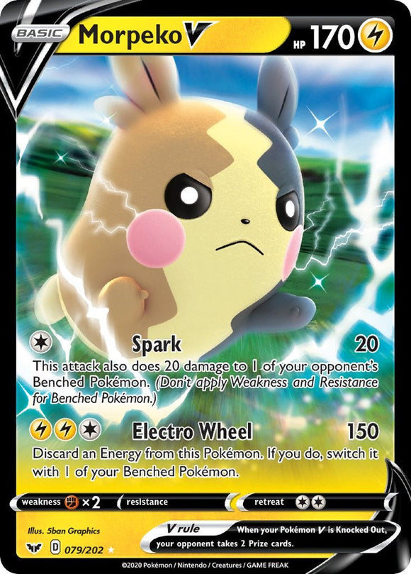 Morpeko V [079/202] [Sword & Shield Base Set] Holofoil