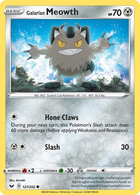 Galarian Meowth [127/202] [Sword & Shield Base Set] Reverse Holofoil