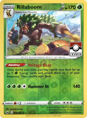 Rillaboom (Pokemon League) [014/202] [League & Championship Cards] Reverse Holofoil