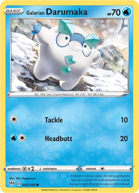Galarian Darumaka [043/189] [Darkness Ablaze] Reverse Holofoil
