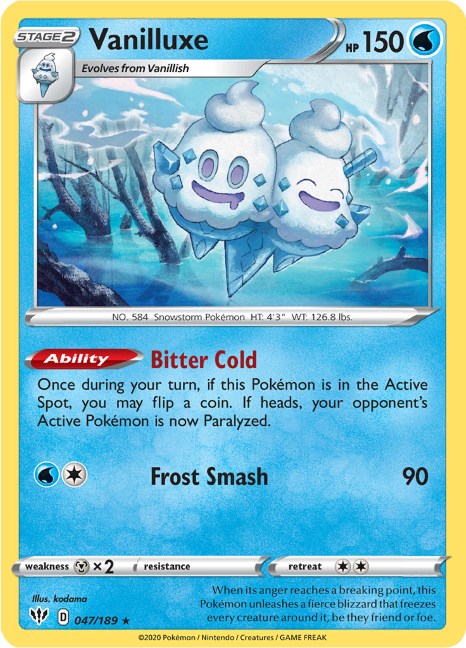 Vanilluxe [047/189] [Darkness Ablaze] Reverse Holofoil