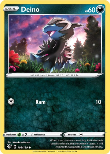 Deino [108/189] [Darkness Ablaze] Reverse Holofoil