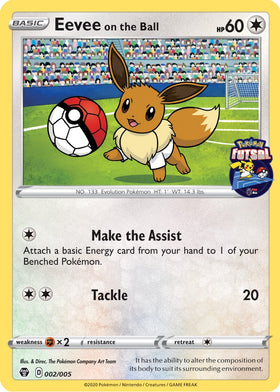 Eevee on the Ball (Pokemon Futsal) [002/005] [Pokemon Futsal Promo]