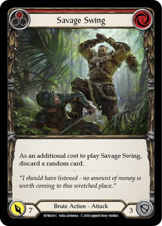 Savage Swing (Red) [WTR020] [Welcome to Rathe] Unlimited Edition Rainbow Foil