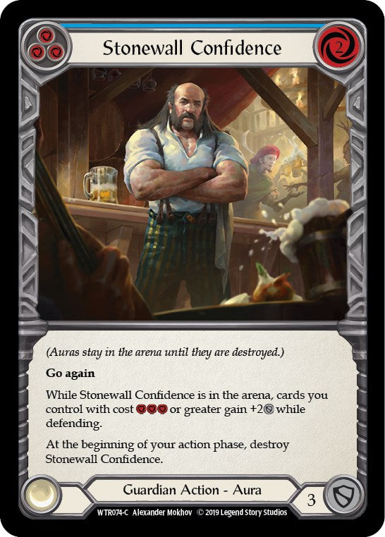 Stonewall Confidence (Blue) [WTR074] [Welcome to Rathe] Unlimited Edition Rainbow Foil
