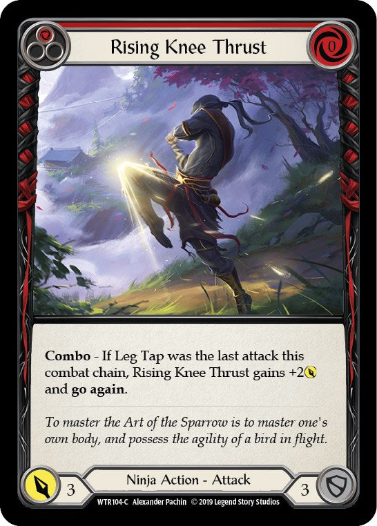 Rising Knee Thrust (Red) [WTR104] [Welcome to Rathe] Unlimited Edition Rainbow Foil