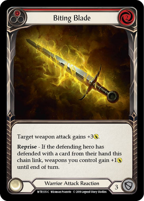 Biting Blade (Red) [WTR135] [Welcome to Rathe] Unlimited Edition Rainbow Foil