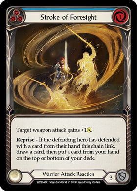 Stroke of Foresight (Blue) [WTR140] [Welcome to Rathe] 1st Edition Rainbow Foil