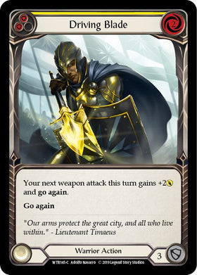 Driving Blade (Yellow) [WTR145] [Welcome to Rathe] 1st Edition Rainbow Foil