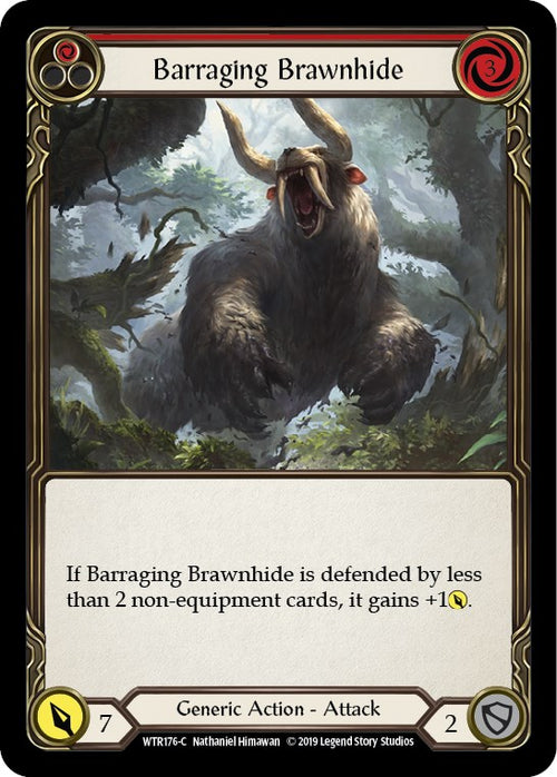 Barraging Brawnhide (Red) [WTR176] [Welcome to Rathe] 1st Edition Normal