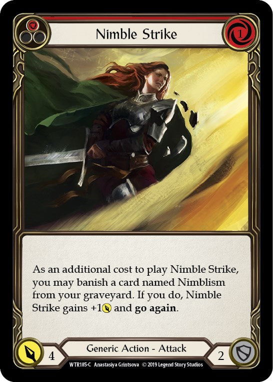 Nimble Strike (Red) [WTR185] [Welcome to Rathe] 1st Edition Rainbow Foil
