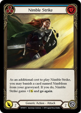Nimble Strike (Blue) [WTR187] [Welcome to Rathe] Unlimited Edition Rainbow Foil