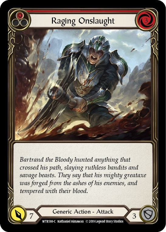 Raging Onslaught (Red) [WTR188] [Welcome to Rathe] Unlimited Edition Rainbow Foil