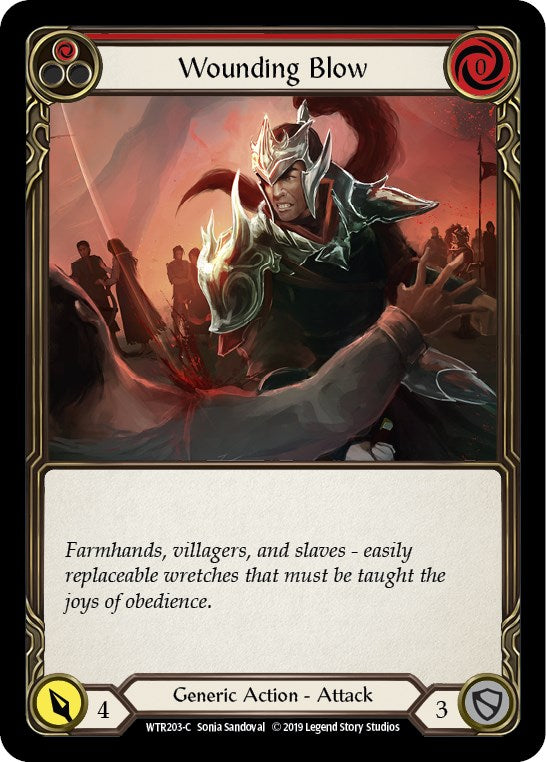 Wounding Blow (Red) [WTR203] [Welcome to Rathe] Unlimited Edition Rainbow Foil