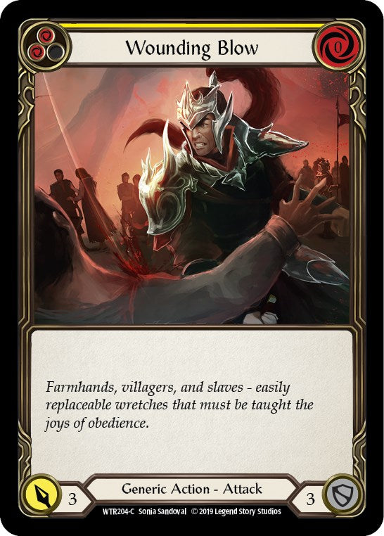 Wounding Blow (Yellow) [WTR204] [Welcome to Rathe] Unlimited Edition Rainbow Foil