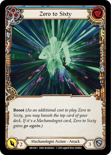 Zero to Sixty (Blue) [ARC028] [Arcane Rising] 1st Edition Normal