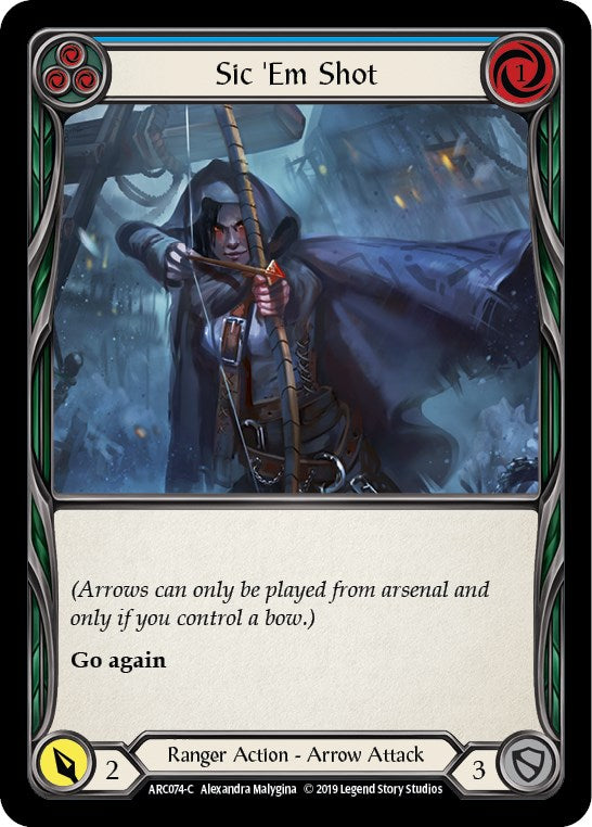Sic 'Em Shot (Blue) [ARC074] [Arcane Rising] 1st Edition Rainbow Foil