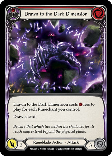 Drawn to the Dark Dimension (Red) [ARC097] [Arcane Rising] 1st Edition Normal