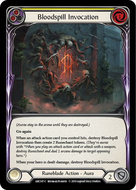 Bloodspill Invocation (Yellow) [ARC107] [Arcane Rising] 1st Edition Normal
