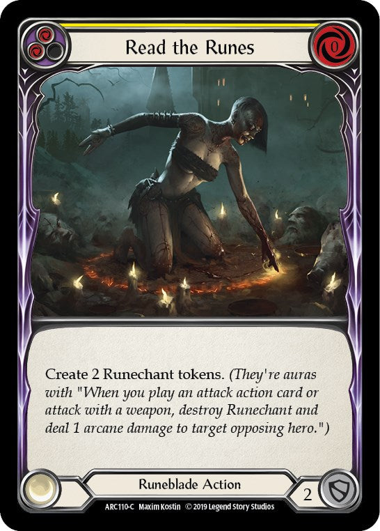 Read the Runes (Yellow) [ARC110] [Arcane Rising] 1st Edition Normal