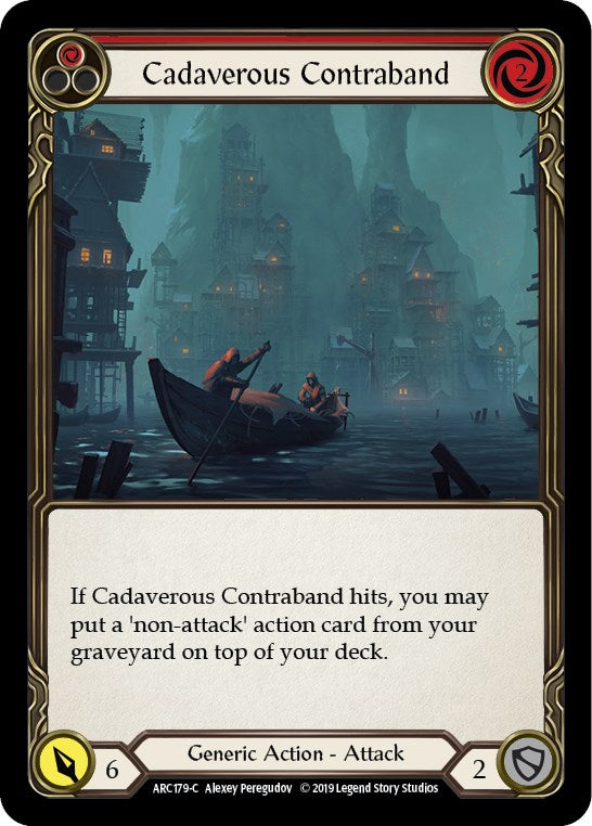 Cadaverous Contraband (Red) [ARC179] [Arcane Rising] 1st Edition Rainbow Foil