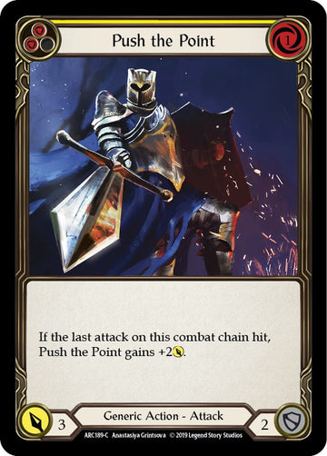 Push the Point (Yellow) [ARC189] [Arcane Rising] 1st Edition Rainbow Foil