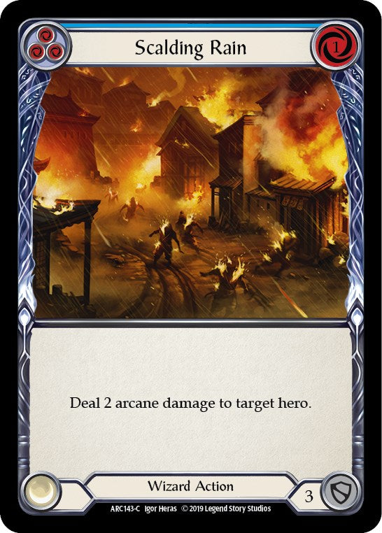 Scalding Rain (Blue) [ARC143] [Arcane Rising] 1st Edition Normal