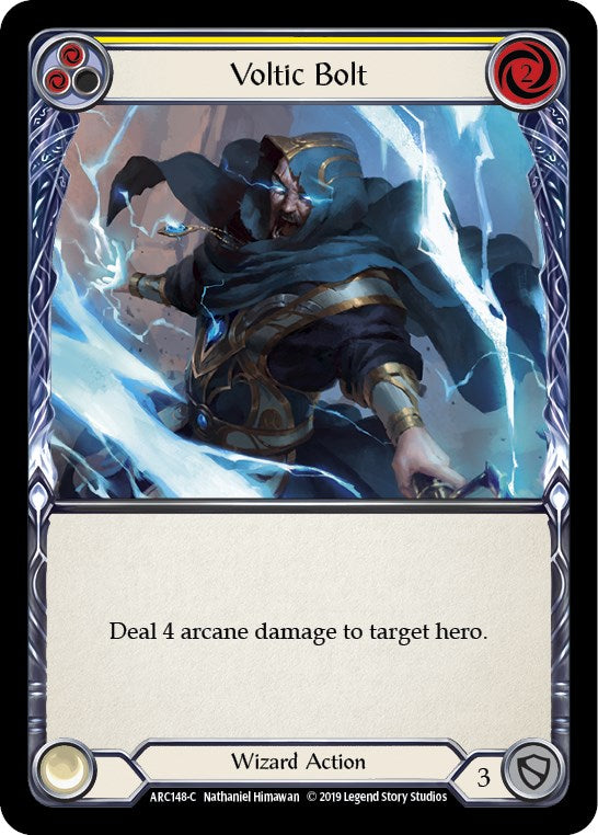 Voltic Bolt (Yellow) [ARC148] [Arcane Rising] 1st Edition Rainbow Foil