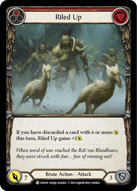 Riled Up (Red) [CRU016] [Crucible of War] Unlimited Edition Rainbow Foil