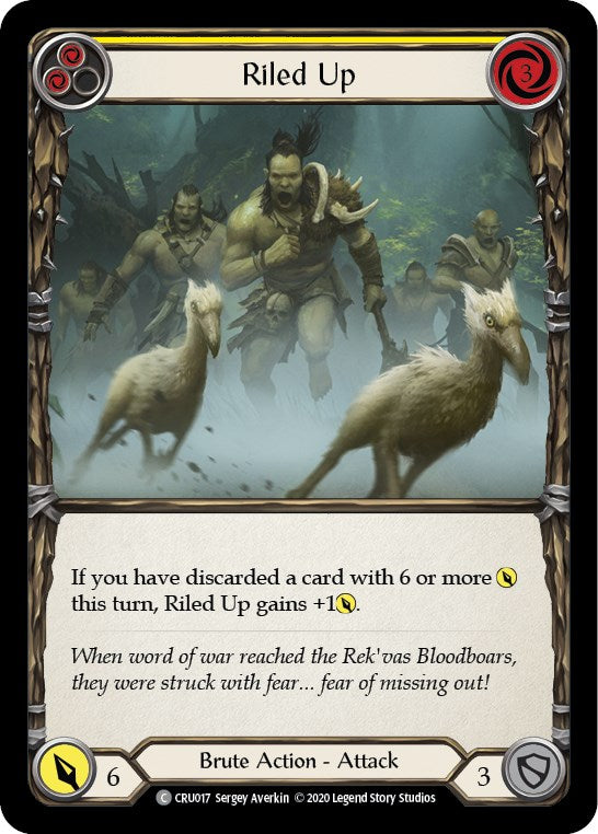 Riled Up (Yellow) [CRU017] [Crucible of War] Unlimited Edition Rainbow Foil