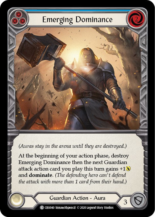 Emerging Dominance (Blue) [CRU040] [Crucible of War] Unlimited Edition Rainbow Foil