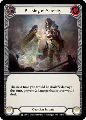 Blessing of Serenity (Yellow) [CRU042] [Crucible of War] Unlimited Edition Rainbow Foil